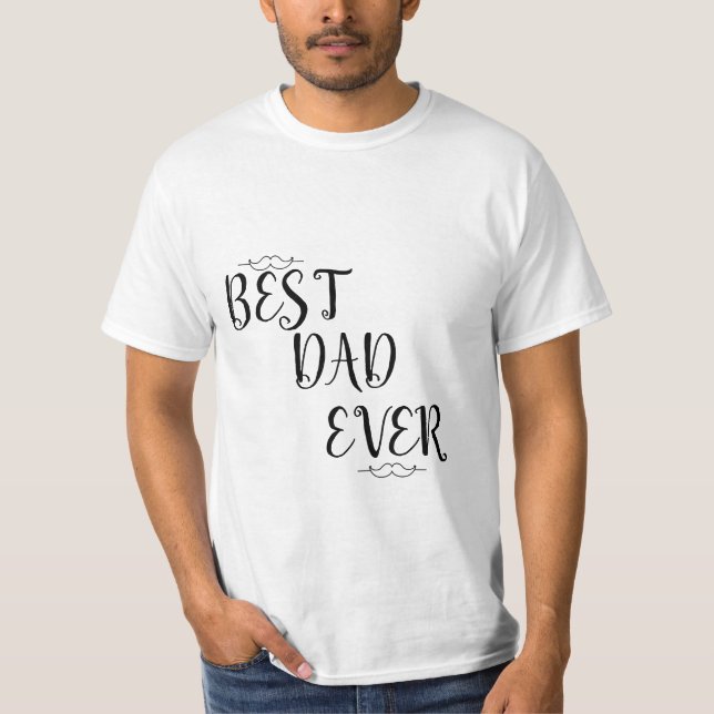 Bester Vater je Vater Tag Schöner T - Shirt (Vorderseite)