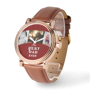Bester Vater je Vatertag 3 FotoCollage Armbanduhr
