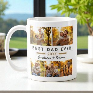 Bester Vater je Vatertag 5 FotoCollage Kaffeetasse