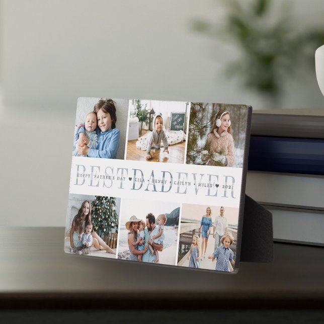Bester Vater je | Vatertag 6 Foto Fotoplatte (Von Creator hochgeladen)