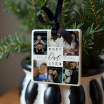 Bester Vater je | Vatertag 6 FotoCollage Keramikornament<br><div class="desc">Schicke deinem Vater ein wunderschönes personalisiertes Geschenk, das er für immer schätzen wird. Spezielle personalisierte Kollektion von Foto für Familien, um Ihre speziellen Fotos und Erinnerungen für die Familie zu zeigen. Unser Design zeichnet sich durch ein einfaches 6-Foto-Collage Grid-Design mit "Best Vater Ever" aus, das in einem schönen handgeschriebenen schwarzen...</div>