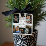Bester Vater je | Vatertag 6 FotoCollage Keramikornament<br><div class="desc">Schicke deinem Vater ein wunderschönes personalisiertes Geschenk, das er für immer schätzen wird. Spezielle personalisierte Kollektion von Foto für Familien, um Ihre speziellen Fotos und Erinnerungen für die Familie zu zeigen. Unser Design zeichnet sich durch ein einfaches 6-Foto-Collage Grid Design mit "Best Father Ever" aus, das in einem schönen, handgeschriebenen...</div>
