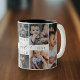 Bester Vater je | Vatertag 8 FotoCollage Zweifarbige Tasse (Best Dad Ever | Father's Day 8 Photo Collage Two-Tone Coffee Mug)