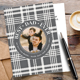 Bester Vater je Vatertag Buffalo Kariertes Foto Feiertagskarte