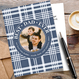 Bester Vater je Vatertag Buffalo Kariertes Foto Feiertagskarte