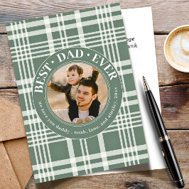 Bester Vater je Vatertag Buffalo Kariertes Foto Feiertagskarte