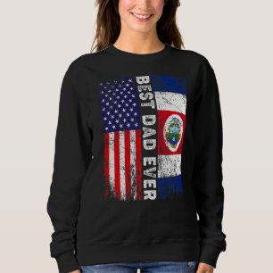 Bester Vater je Vatertag Costa Rica US Flagge Sweatshirt