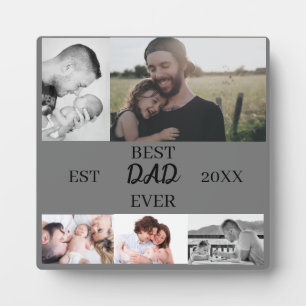 Bester Vater je   Vatertag Custom 6 Foto Plaque Fotoplatte