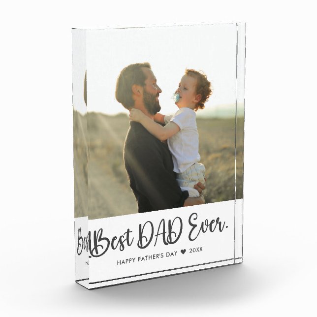 Bester Vater je Vatertag Einfaches Foto (Links)