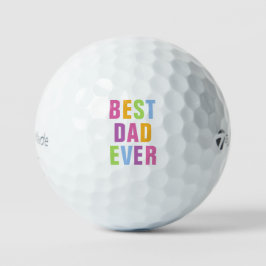 Bester Vater je Vatertag farbenfrohe Typografie Golfball