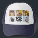 Bester Vater je Vatertag Foto Collage Keepake Truckerkappe<br><div class="desc">Was für ein einzigartiges und nachdenkliches Geschenk! Die "Best Vater Ever"-Kollektion des Fotos ist eine personalisierte und herzliche Art, einen besonderen Vater zu feiern. Mit einem anpassbaren Design können Sie Ihre Lieblings-Fotos von Papas unvergesslichsten Momenten hinzufügen und es zu einem einmaligen Geschenk machen, das er für die nächsten Jahre schätzen...</div>