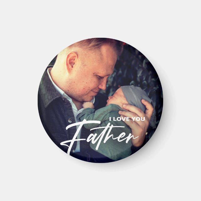 Bester Vater je | Vatertag Foto Geschenk Magnet (Vorne)
