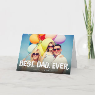 Bester Vater je Vatertag Foto Grußkarte Karte