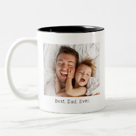 Bester Vater je Vatertag Foto Zweifarbige Tasse