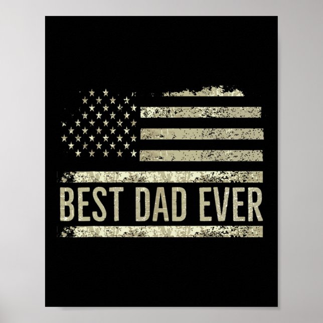 Bester Vater je Vatertag Geburtstag 4. Juli Poster (Vorne)
