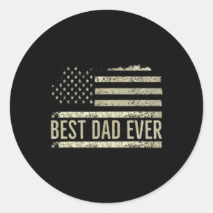 Bester Vater je Vatertag Geburtstag 4. Juli Runder Aufkleber