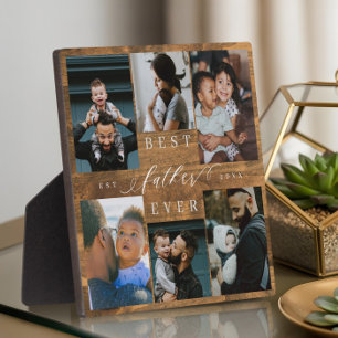 Bester Vater je Vatertag Geschenk Foto Woodgrain Fotoplatte