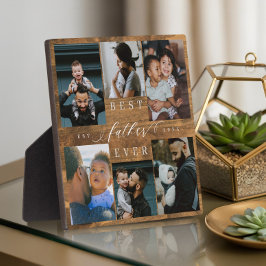 Bester Vater je Vatertag Geschenk Foto Woodgrain Fotoplatte
