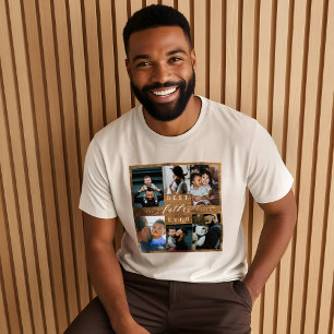Bester Vater je Vatertag Geschenk Foto Woodgrain Tri-Blend Shirt