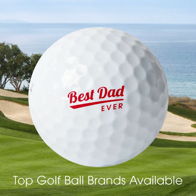 Bester Vater je Vatertag Geschenk rot Golfball (Von Creator hochgeladen)