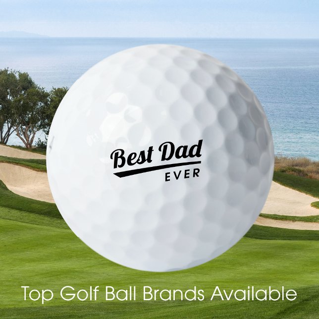 Bester Vater je Vatertag Geschenk Schwarz Golfball (Von Creator hochgeladen)