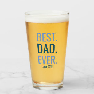 Bester Vater je Vatertag Jahr etabliert Blue Glas
