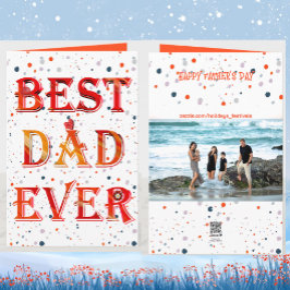 Bester Vater je Vatertag Kalligrafie Familie Foto Karte