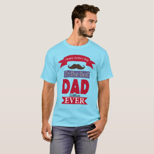 Bester Vater je Vatertag Mustache benutzerdefinier T-Shirt