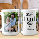 Bester VATER je Vatertag Personalisiert 2 Foto Kaffeetasse<br><div class="desc">Überraschen Sie Ihren Vater diesen Tag mit einer personalisierten Foto Kaffee-Tasse. "Bester VATER je" Personalisieren Sie diese Tasse mit Lieblings-Fotos, Nachrichten und Namen. Besuchen Sie unsere Kollektion für die Tagesgeschenke und die personalisierten Papa-Geschenke. COPYRIGHT © 2020 Judy Burrows, Black Dog Art - Alle Rechte vorbehalten. Bester VATER je Vatertag Personalisiert...</div>