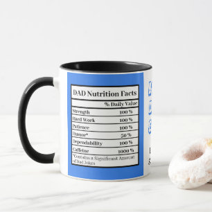 Bester Vater je   Vathers Day Funny Attributes Blu Tasse