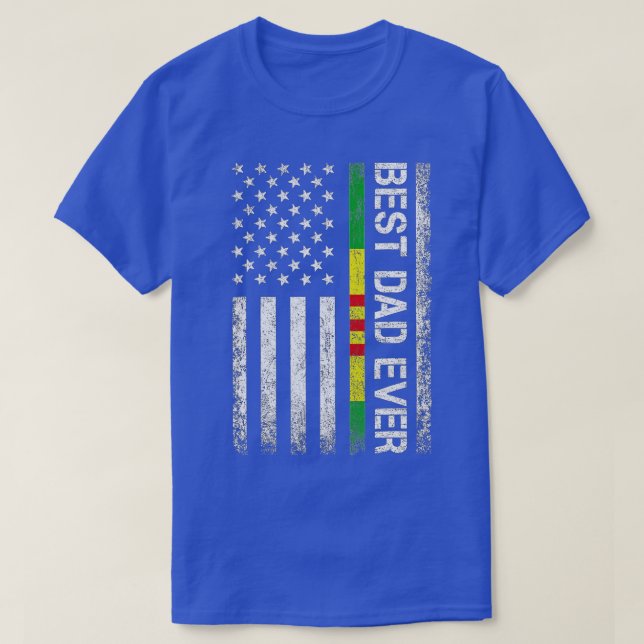 Bester Vater je Vietnam Veteran US-Flagge für Vate T-Shirt (Design vorne)
