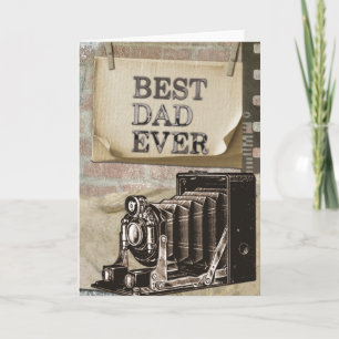 Bester Vater je Vintage Retro-Kamerakunst Karte