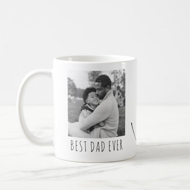 Bester Vater je Volles Foto Personalisiert Kaffee  Kaffeetasse (Links)