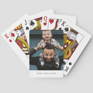 Bester Vater je Volles Foto Personalisiert Spielkarten