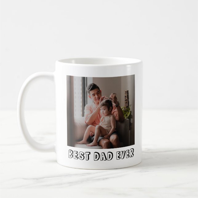 Bester Vater je Vollständiges Foto Personalisiert Kaffeetasse (Links)