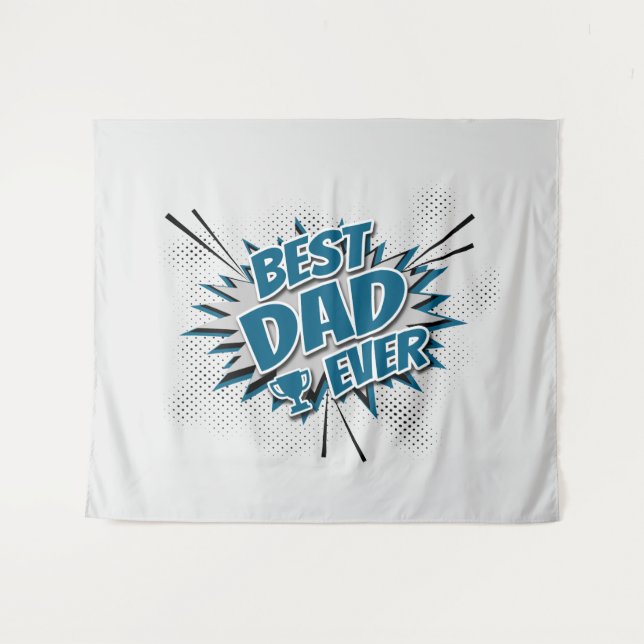 Bester Vater je Wandteppich (Vorderseite (Horizontal))
