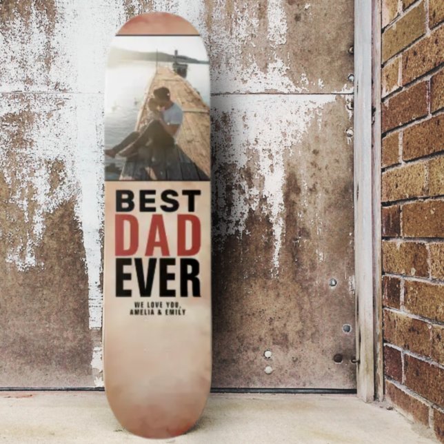Bester Vater je Wasserfarbe Foto des Vaters Skateboard (Von Creator hochgeladen)