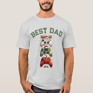Bester Vater je - Weihnachts-Gaming-Geschenk T-Shirt