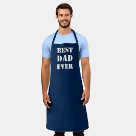 Bester Vater je weiß & marineblau Moderne Typograf Schürze