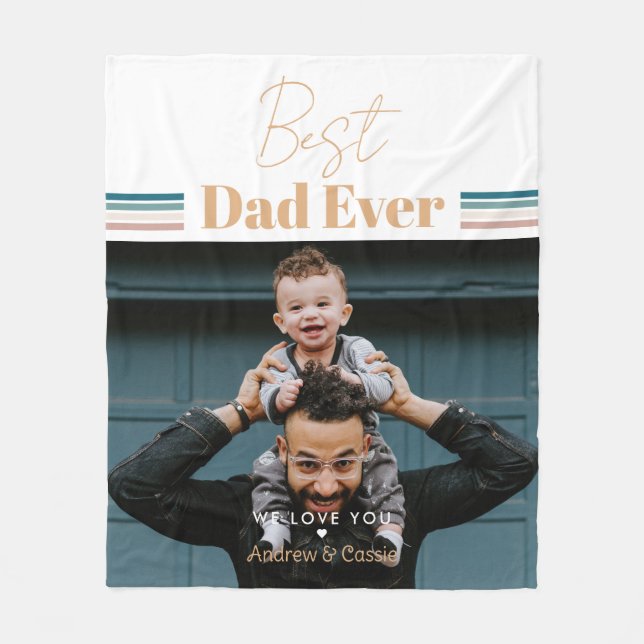 Bester Vater je Wir Liebe dich Fleecedecke (Vorderseite)