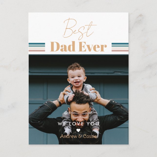 Bester Vater je Wir Liebe dich Postkarte (Vorderseite)