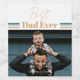 Bester Vater je Wir Liebe dich Weinetikett