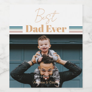 Bester Vater je Wir Liebe dich Weinetikett