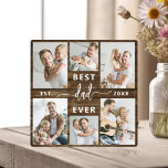 Bester Vater je - Wood Vatertag FotoCollage Fotoplatte<br><div class="desc">Feiern Sie Ihren Vater mit dem "Besten Vater je" Foto Collage Plaque, eine herzliche Hommage an den Mann, der die Welt für Sie bedeutet. Diese wunderschön gestaltete Plakette besticht durch eine hochwertige, individuell gestaltbare Collage aus Foto, in der Sie wertvolle Erinnerungen und besondere Momente vorstellen können. Die Collage ist elegant...</div>