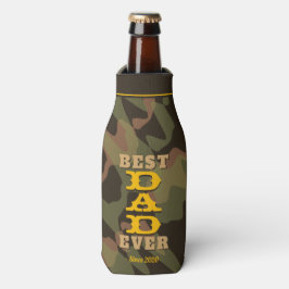Bester VATER je Woodland Camouflage Foto Flaschenkühler