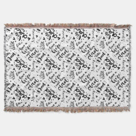 Bester Vater je Word Kunst Schwarz-weißer Vater Decke