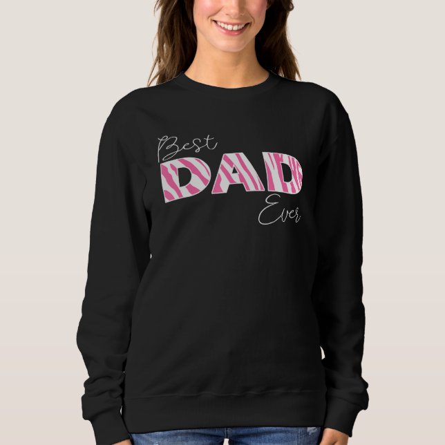Bester Vater je Zebra Boy Girl Matching Family Lie Sweatshirt (Vorderseite)