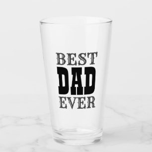 Bester Vater je Zitat Schwarze Typografie Vatertag Glas