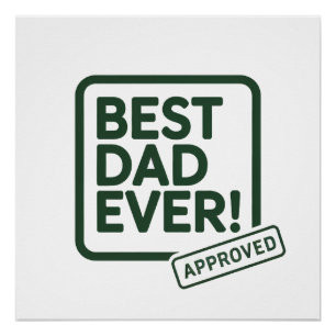 Bester Vater je Zugelassenes Textdesign Poster