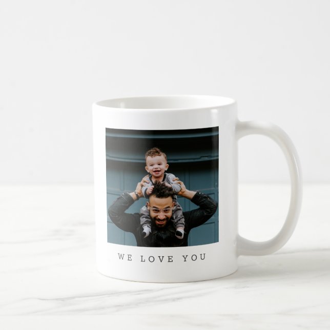 Bester Vater je zwei Foto Personalisiert Keepake Kaffeetasse (Rechts)